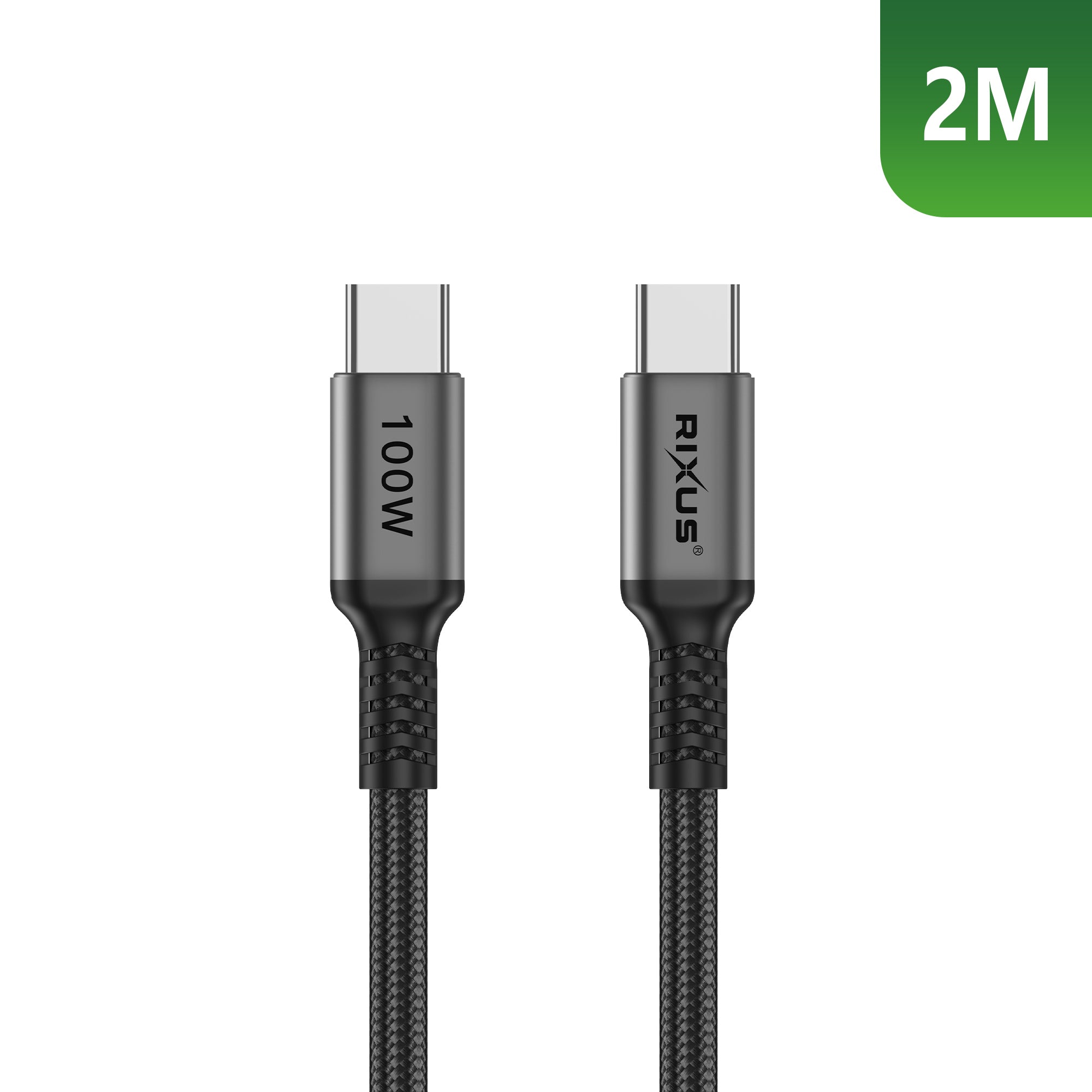 Rixus USB-C naar USB-C Kabel 100W 2M